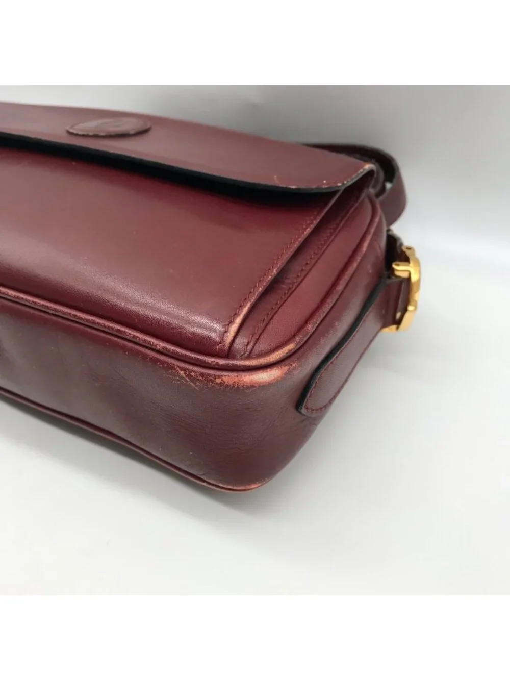 Cartier Burgundy Leather Must De Cartier Shoulder Bag